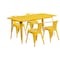 Flash Furniture Rectangle 31.5" W, 63" L, 29.5" H, Metal, Yellow ET-CT005-4-70-YL-GG - alternate 4