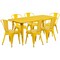 Flash Furniture Rectangle 31.5" W, 63" L, 29.5" H, Metal, Yellow ET-CT005-6-30-YL-GG - alternate 2