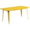 Flash Furniture Rectangle 31.5" W, 63" L, 29.5" H, Metal, Yellow ET-CT005-6-30-YL-GG - alternate 3
