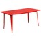 Flash Furniture Rectangle 31.5" W, 63" L, 29.5" H, Metal, Red ET-CT005-6-70-RED-GG - alternate 3