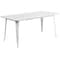 Flash Furniture Rectangle 31.5" W, 63" L, 29.5" H, Metal, White ET-CT005-6-70-WH-GG - alternate 2