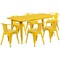 Flash Furniture Rectangle 31.5" W, 63" L, 29.5" H, Metal, Yellow ET-CT005-6-70-YL-GG - alternate 2