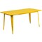 Flash Furniture Rectangle 31.5" W, 63" L, 29.5" H, Metal, Yellow ET-CT005-6-70-YL-GG - alternate 3