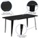 Flash Furniture Rectangle Red Metal Table Set, 31.5SQ, 31.5" W, 63" L, 29.5" H, Metal, Black ET-CT005-BK-GG - alternate 6