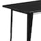 Flash Furniture Rectangle Red Metal Table Set, 31.5SQ, 31.5" W, 63" L, 29.5" H, Metal, Black ET-CT005-BK-GG - alternate 9