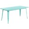 Flash Furniture Rectangle Mint Green Metal Table, 31-1/2"X63", 31.5" W, 63" L, 29.5" H, Metal, Green ET-CT005-MINT-GG - alternate 5
