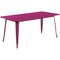 Flash Furniture Rectangle 31.5" W, 63" L, 29.5" H, Metal, Purple ET-CT005-PUR-GG - alternate 2