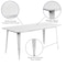 Flash Furniture Rectangle White Metal Table, 31-1/2"X63", 31.5" W, 63" L, 29.5" H, Metal, White ET-CT005-WH-GG - alternate 4