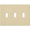 Lutron Traditional Fassada Wall Plates, Number of Gangs: 3 Gloss Finish, Ivory FG-3-IV - alternate 2