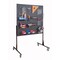 Triton Products 50 In. W Mobile Stand-Alone Pegboard Unit with 4 Black ABS Textured Finish DuraBoard Pegboards F1-DBK - alternate 2