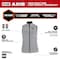 Milwaukee Tool Axis Heated Vest, Polyester, 2 to 8 hours Heating Time, 3 Heat Settings, Gray, XL F300G-21XL - alternate 13