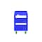 Valley Craft Utility Cart, Blue, Three Shelf, 24x48 F89221BUPY - alternate 2