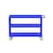 Valley Craft Utility Cart, Blue, Three Shelf, 24x48 F89221BUPY - alternate 4