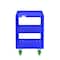 Valley Craft Utility Cart, Three Shelf, 24x36", Blue F89222BUPY - alternate 3