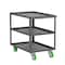 Valley Craft Utility Cart, Three Shelf, 24x36", Gray F89222GYPY - alternate 1