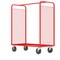 Valley Craft Cage Cart, 57"Wx30"D, 2-Sided High Profil F89254VCRD - alternate 4