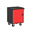 Valley Craft Garage Mobile Cabinet, Black/Red, 24 in W F89611RB - alternate 1