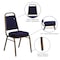 Flash Furniture Hercules Banquet Chair, 17-1/2 in W 20-1/4" L 36" H, Fixed, Fabric Seat FD-BHF-1-ALLGOLD-0849-NVY-GG - alternate 2