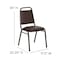 Flash Furniture Hercules Banquet Chair, Brown Back, 17-1/2 in W 20-1/4" L 34" H, Vinyl Seat FD-BHF-2-BN-GG - alternate 6
