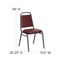 Flash Furniture Stacking Chair, Burgundy Seat, Red Back, 17 1/2 in W 20 1/4 in L 34 in H, Fixed Arms, Vinyl Seat FD-BHF-2-BY-VYL-GG - alternate 3