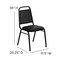 Flash Furniture Hercules Banquet Chair, Black Back, 17-1/2 in W 20-1/4" L 34" H, Vinyl Seat FD-BHF-2-GG - alternate 10