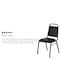 Flash Furniture Hercules Banquet Chair, Black Back, 17-1/2 in W 20-1/4" L 34" H, Vinyl Seat FD-BHF-2-GG - alternate 2