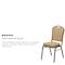Flash Furniture Hercules Banquet Chair, 17-1/4 in W 20-1/4" L 38" H, Fabric Seat FD-C01-ALLGOLD-H20124E-GG - alternate 4
