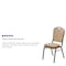 Flash Furniture Hercules Banquet Chair, Tan Back, 17-1/4 in W 20-1/4" L 38" H, Vinyl Seat FD-C01-COPPER-TN-VY-GG - alternate 9