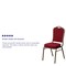 Flash Furniture Hercules Banquet Chair, 17-1/4 in W 20-1/4" L 38" H, Fabric Seat FD-C01-GOLDVEIN-3169-GG - alternate 2