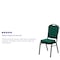 Flash Furniture Hercules Banquet Chair, 17-1/4 in W 20-1/4" L 38" H, Fabric Seat FD-C01-GOLDVEIN-GN-GG - alternate 3