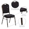 Flash Furniture Hercules Banquet Chair, Black Back, 17-1/4 in W 20-1/4" L 38" H, Fixed, Fabric Seat FD-C01-GOLDVEIN-S0806-GG - alternate 6