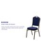 Flash Furniture Hercules Banquet Chair, Blue Back, 17-1/4 in W 20-1/4" L 38" H, Fabric Seat FD-C01-GOLDVEIN-S0810-GG - alternate 6