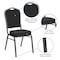 Flash Furniture Hercules Banquet Chair, Black Back, 17-1/4 in W 20-1/4" L 38" H, Fixed, Fabric Seat FD-C01-SILVERVEIN-S076-GG - alternate 4