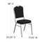 Flash Furniture Hercules Banquet Chair, Gray Back, 17-1/4 in W 20-1/4" L 38" H, Fabric Seat FD-C01-S-6-GG - alternate 6
