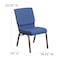 Flash Furniture Hercules Church Chair, Blue Back, 19-1/4 in W 25" L 33-1/4" H, Fabric Seat FD-CH02185-GV-BLUE-GG - alternate 3