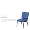 Flash Furniture Hercules Church Chair, Blue Back, 19-1/4 in W 25" L 33-1/4" H, Fabric Seat FD-CH02185-GV-BLUE-GG - alternate 4
