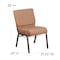 Flash Furniture Hercules Church Chair, 21-1/4 in W 25" L 33" H, Fabric Seat FD-CH0221-4-CV-BN-BAS-GG - alternate 4