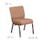 Flash Furniture Hercules Church Chair, 21-1/4 in W 25" L 33" H, Fabric Seat FD-CH0221-4-CV-BN-GG - alternate 3