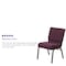 Flash Furniture Hercules Church Chair, 21-1/4 in W 25" L 33" H, Fabric Seat FD-CH0221-4-GV-005-GG - alternate 6