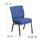 Flash Furniture Hercules Church Chair, Blue Back, 21-1/4 in W 25" L 33" H, Fabric Seat FD-CH0221-4-GV-BLUE-BAS-GG - alternate 3