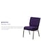 Flash Furniture Hercules Church Chair, 21-1/4 in W 25" L 33" H, Fabric Seat FD-CH0221-4-GV-ROY-GG - alternate 2