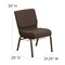 Flash Furniture Hercules Church Chair, Brown Back, 21-1/4 in W 25" L 33" H, Fabric Seat FD-CH0221-4-GV-S0819-BAS-GG - alternate 7