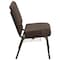 Flash Furniture Hercules Church Chair, Brown Back, 21-1/4 in W 25" L 33" H, Fabric Seat FD-CH0221-4-GV-S0819-BAS-GG - alternate 3