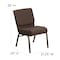 Flash Furniture Hercules Church Chair, Brown Back, 21-1/4 in W 25" L 33" H, Fabric Seat FD-CH0221-4-GV-S0819-GG - alternate 3