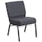 Flash Furniture Hercules Church Chair, Gray Back, 21-1/4 in W 25" L 33" H, Fabric Seat FD-CH0221-4-SV-DKGY-BAS-GG - alternate 7
