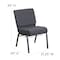 Flash Furniture Hercules Church Chair, Gray Back, 21-1/4 in W 25" L 33" H, Fabric Seat FD-CH0221-4-SV-DKGY-BAS-GG - alternate 3