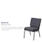 Flash Furniture Hercules Church Chair, Gray Back, 21-1/4 in W 25" L 33" H, Fabric Seat FD-CH0221-4-SV-DKGY-BAS-GG - alternate 5