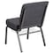 Flash Furniture Hercules Church Chair, Gray Back, 21-1/4 in W 25" L 33" H, Fabric Seat FD-CH0221-4-SV-DKGY-BAS-GG - alternate 6