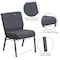 Flash Furniture Hercules Church Chair, Gray Back, 21-1/4 in W 25" L 33" H, Fabric Seat FD-CH0221-4-SV-DKGY-BAS-GG - alternate 4