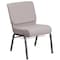 Flash Furniture Hercules Church Chair, Gray Back, 21-1/4 in W 25" L 33" H, Fabric Seat FD-CH0221-4-SV-GYDOT-BAS-GG - alternate 2